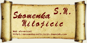Spomenka Milojičić vizit kartica